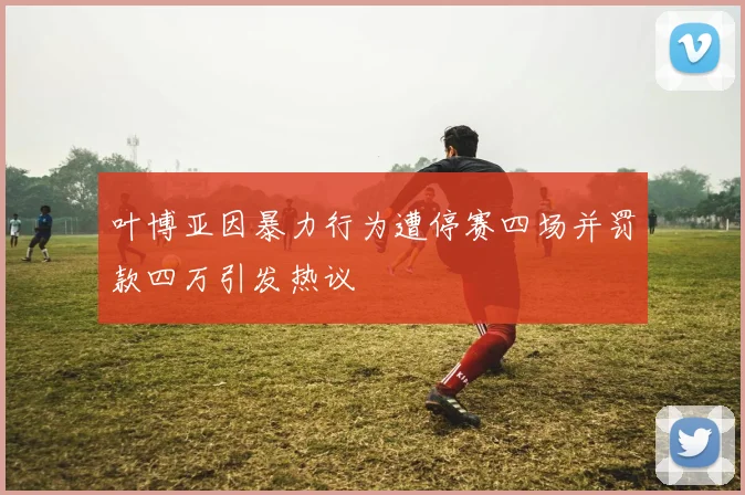 叶博亚因暴力行为遭停赛四场并罚款四万引发热议